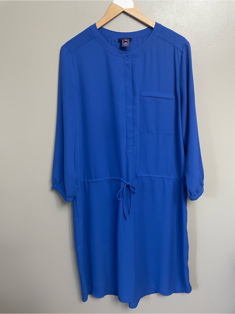 NYDJ Large cinch waist  Shirtdress Blue Floral classic